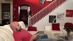 Winter Jade - On The Phone with Her Boyfriend While Step-Dad Makes her Cum 1080p