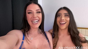 Angela White & Violet Myers invited a stud to share his cock