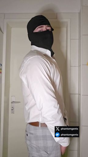 After Work In A Suit - Masked German Daddy Strips Down And Jerks Off With Dirty Talk
