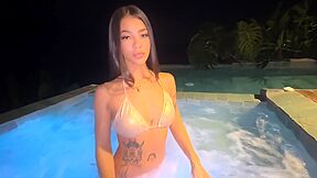 Of - Young Colombian Gets Excited In The Jacuzzi And Gets Fucked