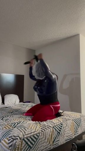 Latex Sissy Tries Breathplay for the First Time