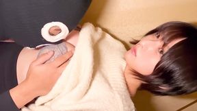 japanese beauty. big tits. blowjob and creampie sex with shaved pussy. uncensored