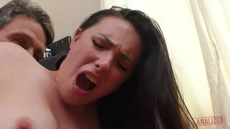 Casey Calvert enjoys outdoor anal fucking and facial from Steve Holmes