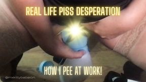 Mx Babalon's Piss Desperation BTS - How I Pee At Work!