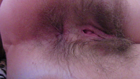Winking my wet hairy asshole in closeup