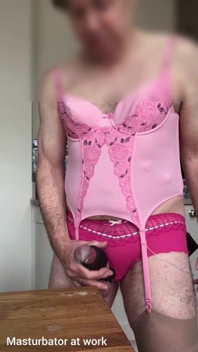 Reverse motion sissy masturbator