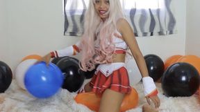 Sexy Anime Girl Camylle Sit To Pops All Your Balloons
