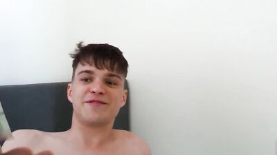 College Guy with a big dick takes raw cock deep in his mouth and takes it all