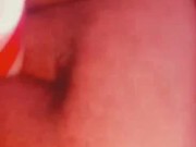 Fucking my fat pussy with a candy cane