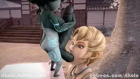 Legend of IIia - Futanari Midna face fucks Ilia