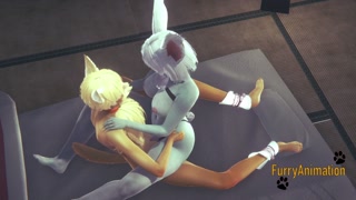 Furry Hentai - Fox &amp; Rabbit Fuck and crempie