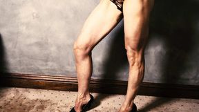 Blonde Muscle Queen in Heels – Legs You’ll Beg to Worship