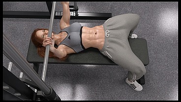 MILF Breeder [ FUTA NTR Hentai Game ] Ep.7 fucking my ebony boss at the gym to get a promotion !