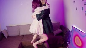 lesbian femdom two hands deep pussy fisting