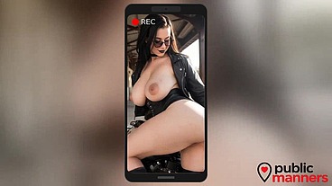 I picked up a handsome guy with a big cock, a couple hundred dollars, a blowjob and he fucked me hard on my bike! [AI]