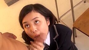 I gave her a blowjob, took out her big tits and rubbed them, and ejaculated on her breasts.