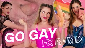Go Gay FX Remix - Encouraged Bi Training and Cock Worship with Rebelle Hart