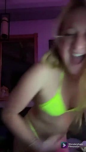 Flustered girl accidentally exposes her nipslip