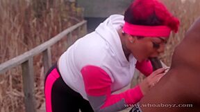 Cali Kush Large Ass Gets Fuck Outdoors In The Woods