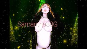 BBW Samantha 38g in Fancy fur Mink Coat doing JOI - MP4