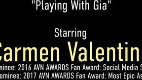 Matchless Gia Love and Carmen Valentina at lesbians scene