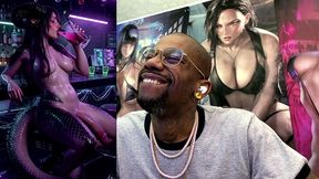 transgender dragon waifu at a bar with her hard girl cock out, ai generated