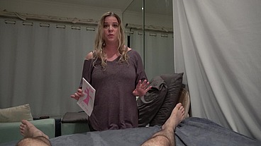 Stepmom fucks stepson to cure his sprained ankle