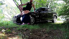 hubby shared and filmed wife with stranger outdoor