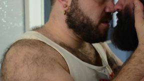 Thick Hairy Bear Tops Trade Sloppy Head and Cum