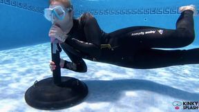 Underwater Blowjob Challenge - Gagging on My Sinking Dildo