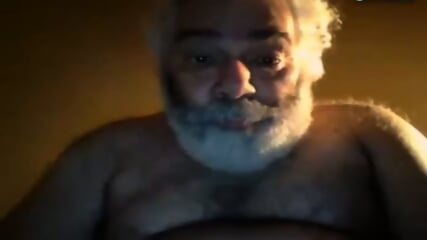 Hairy NY Bear Strokes on Webcam