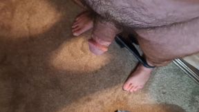 Showing my wet balls, ass and soles then jerking off and cumming