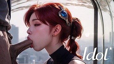 Every man's dream is to fuck such a slut in a high-rise building with a panoramic view [AI]