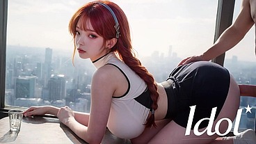 Every man's dream is to fuck such a slut in a high-rise building with a panoramic view [AI]