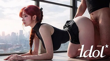 Every man's dream is to fuck such a slut in a high-rise building with a panoramic view [AI]