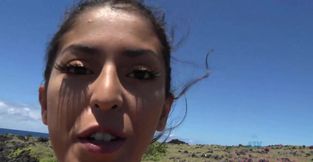 Sophia Leone with natural tits moans while being fingered