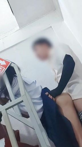 Stunning moment from &quot;Fire Exit Public Outdoor Sex, Professor fucked Student Doggystyle Creampie&quot;