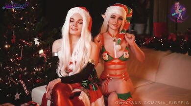 Santa fucks elf Sia a creampie Xmas anal fantasy