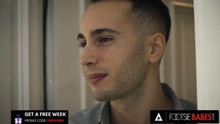 FOOTSIE BABES - Cute Ebony Romy Indy Uses Her Pretty Feet To Fuck Her Man