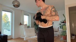 Let me dominate you with my sweaty muscular body