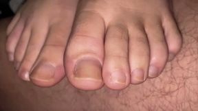 PERFECT NATURAL LONG TOES FOOTJOB - SD