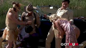 got mum - julia ann a dirty milf is cummed in face savagely by will powers, tommy gunn, paul chaplin.