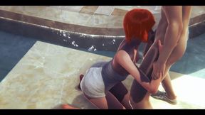 Hentai - Gwen Hard Sex in a Bath - Japanese Asian Manga Anime Game Porn