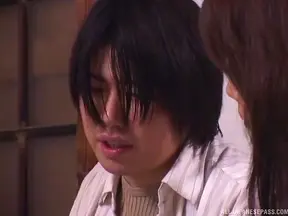 Natural-Titted Japanese Chick Gets Her Nipples Smothered In Cum