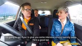 Big Tits Employee Cowgirls on Boss's Cock in Car Sex