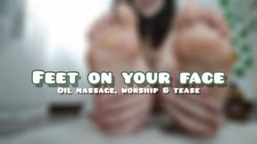 Feet on your face - Toes Wiggling and Oiling - 1080 Full HD Version