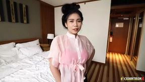 JohnTronX - Hot POV anal sex with a perfect tattooed Thai babe