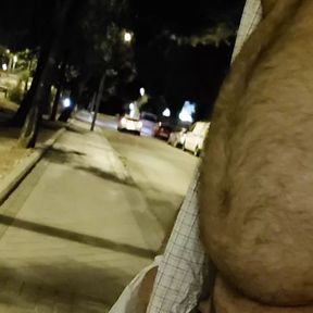 Night walk, swelling the balls until ejaculating 6