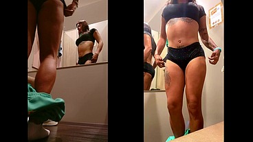 TS Angelique Monroe - I try clothes in Germany.