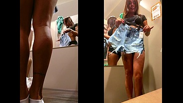 TS Angelique Monroe - I try clothes in Germany.